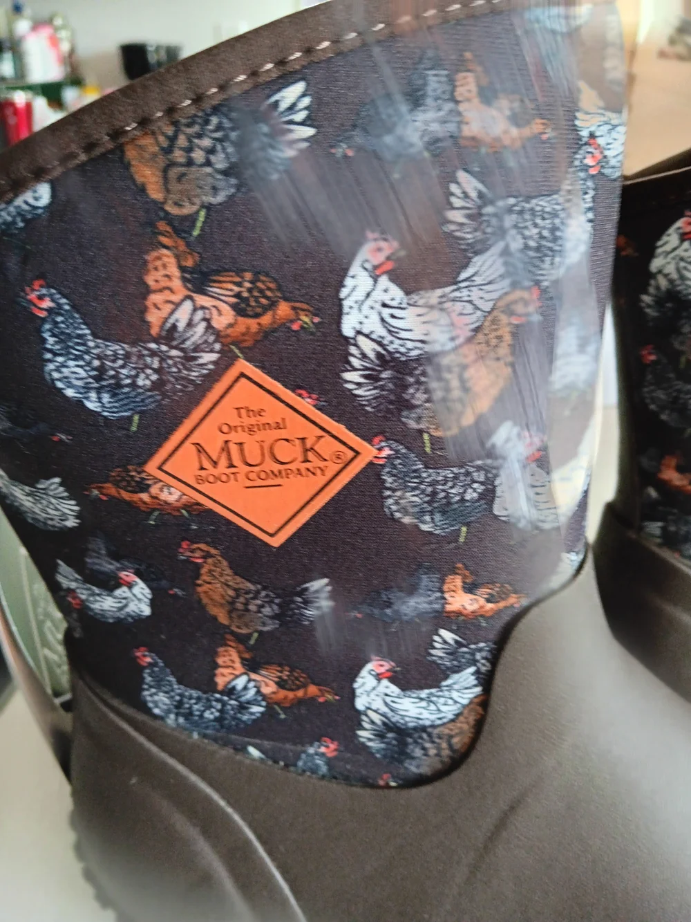 Womens Muck Boots With Chicken Design Size 8.